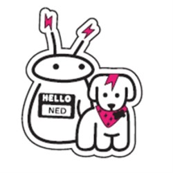 Image of Hello My Name is Ned Lapel Pin